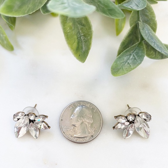 "Lennox" Earrings || Clear Crystal Statement - Picture 7 of 10